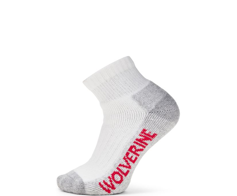 Wolverine 2-pk. Steel Tå Bomull Quarter Sock Strumpor Herr Vita Grå | VKE743652