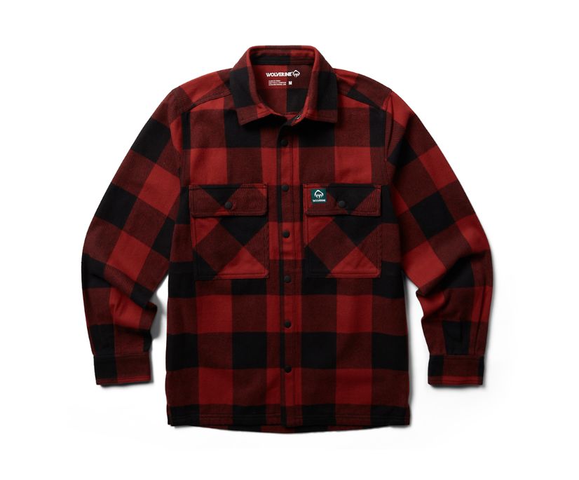 Wolverine Forge Flannel Övertröja Herr Mörkröda | DQW758136