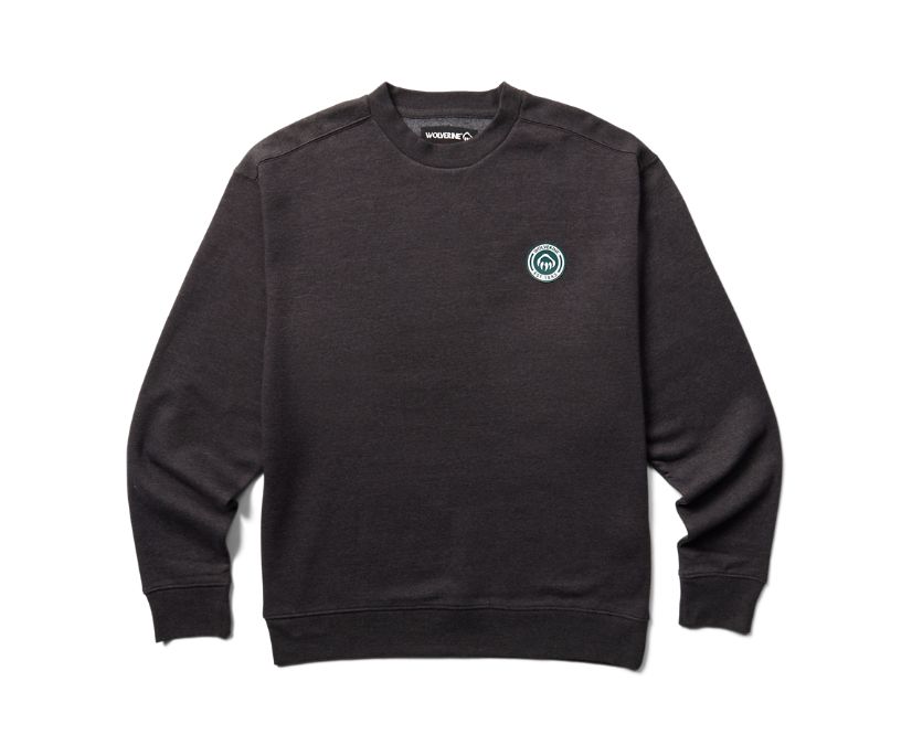 Wolverine Grafisk Crewneck Fleece Sweatshirt Herr Mörkmarinblå | WYS912457