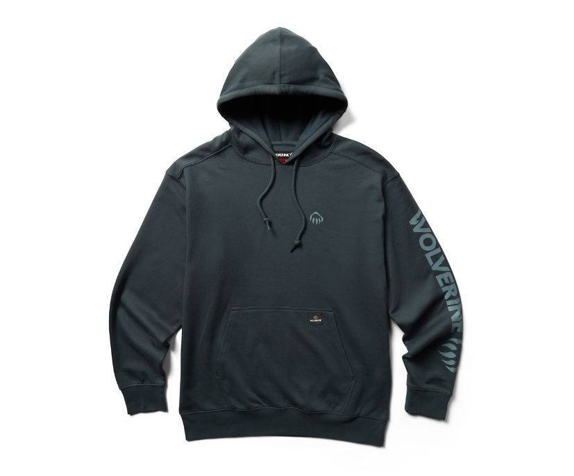 Wolverine Grafisk huvtröja - ärmlogotyp Hoodie Herr Mörk | TFZ047812