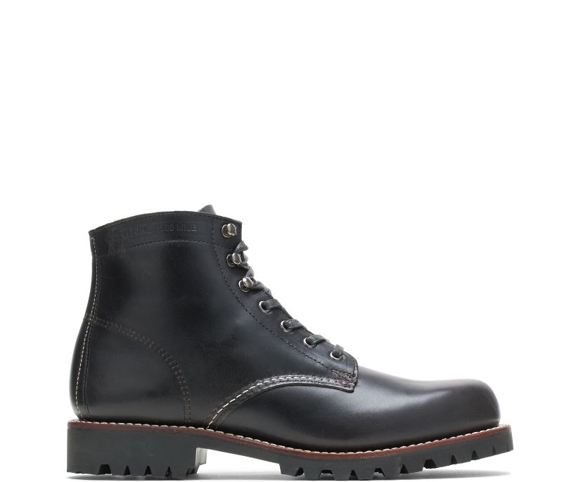 Wolverine Plain Tå Rugged 100 Mile Stövlar Herr Svarta | NLC890325