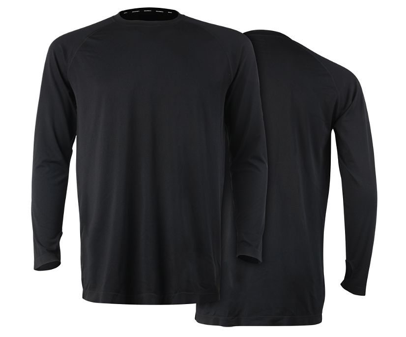 Wolverine Seamless Baselayer Top Long Sleeve Herr Svarta | ZDG671083