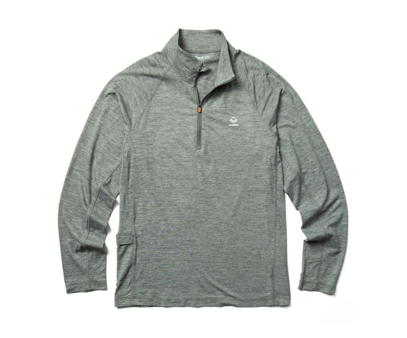Wolverine Sun-Stop Eco 1/2 Zip Hoodie Herr Mörkgröna | PHX935068